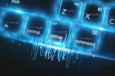 发光的电脑键盘图片