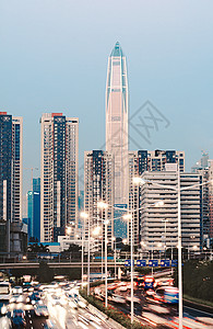 深圳车流繁华的现代都市素材图片背景