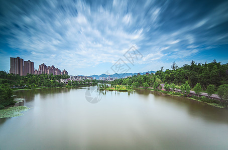 重庆白天重庆秀湖公园背景