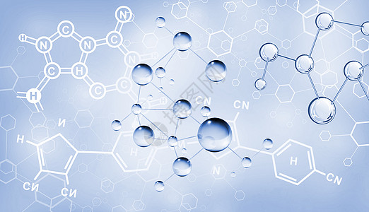 谷雨元素分子背景设计图片
