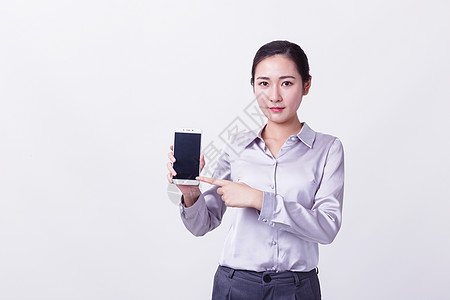科技商务人职业女性使用手机科技手势背景
