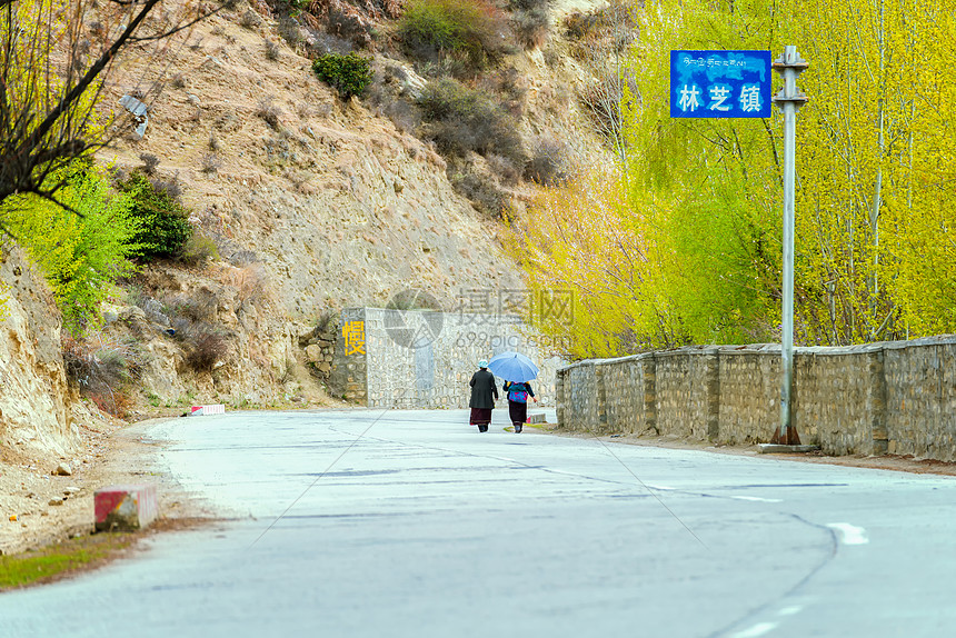 西藏林芝镇公路图片