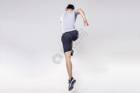 男子跑步动作底图背景图片
