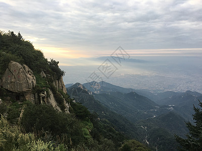 俯视风景泰山背景