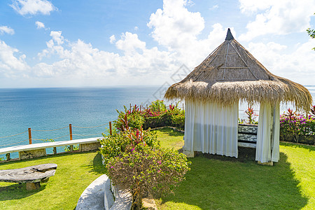巴厘岛悬崖酒店背景图片