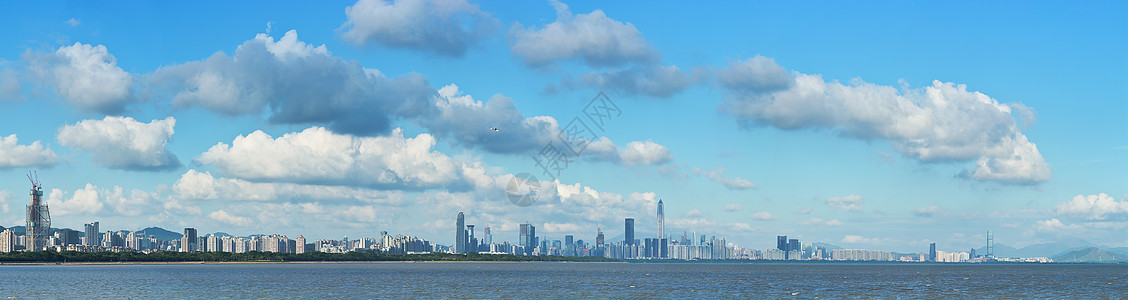 大海高清深圳湾高清全景背景