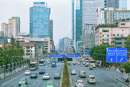 成都春熙路商业内街高清图片