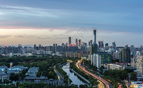 城市天际线夜景北京城市风光背景