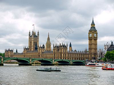 英国交通伦敦国会大楼背景