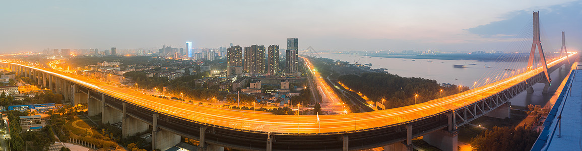 武汉天兴洲大桥夜景图片