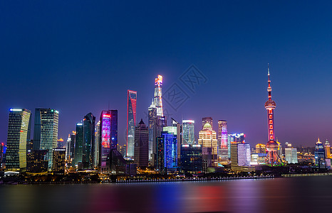 上海繁华都市夜景背景图片