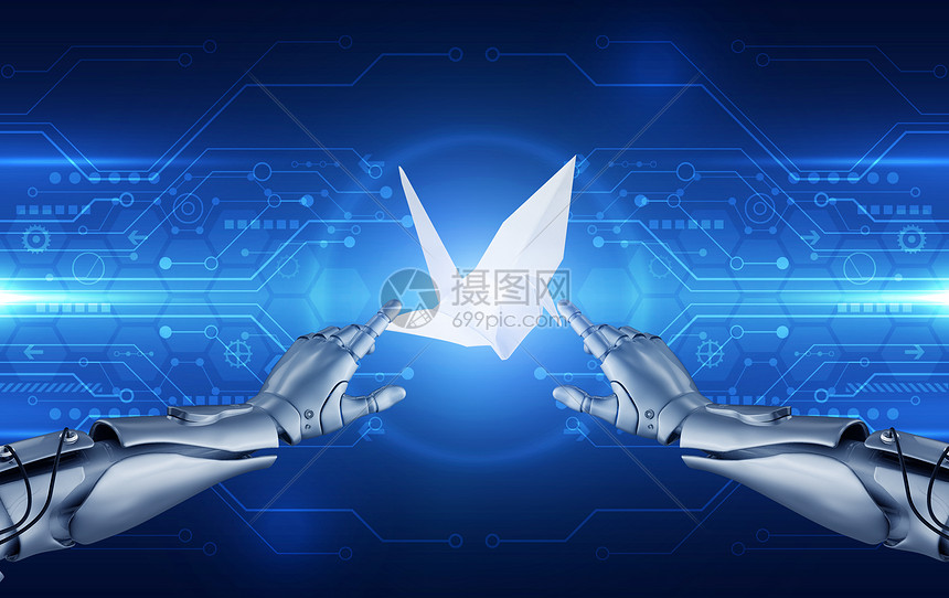 机器人折纸鹤图片素材_免费下载_jpg图片格式