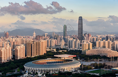 深圳福田深圳城市建筑风光背景