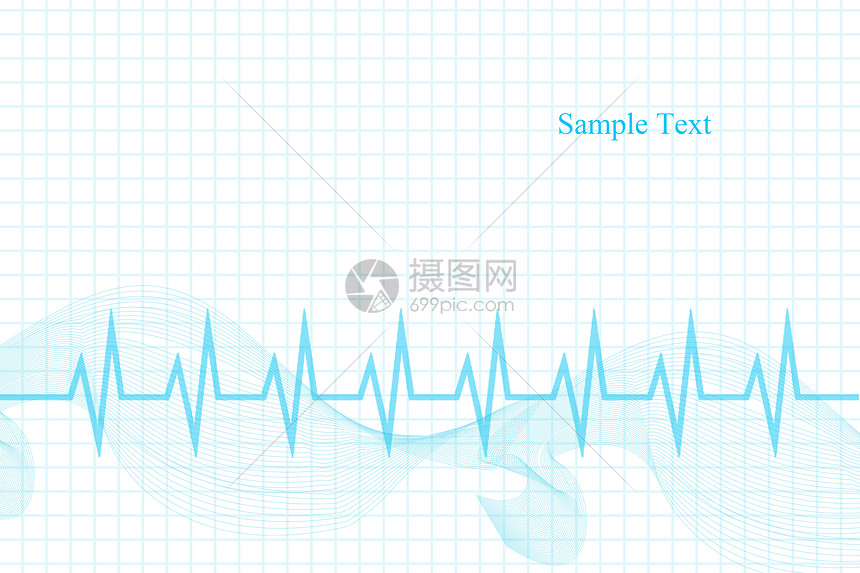 创意心电图文本图片