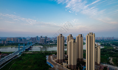 武汉城市风光古田桥背景图片