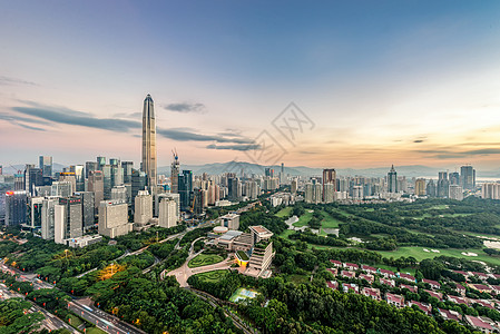 深圳瑞吉酒店深圳地标城市建筑风光背景