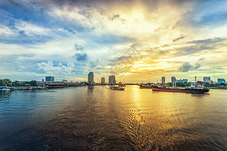 大气欧式建筑泰国海景背景