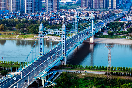 武汉城市风光古田桥背景