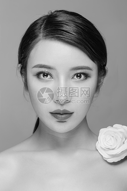 创意妆面美女与花图片素材_免费下载_jpg图片