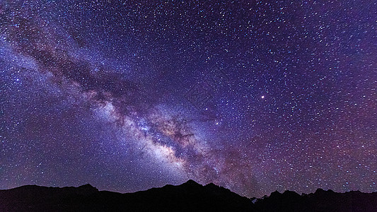 夜色山旅游胜地美丽的星空风光背景