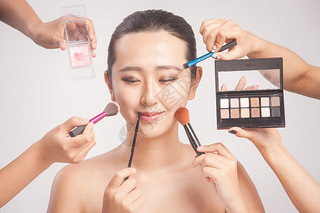 化妆品封面女性彩妆化妆创意拍摄背景