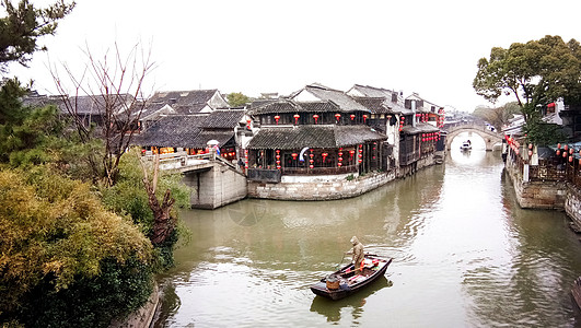 西塘乌镇小桥流水人家古镇背景