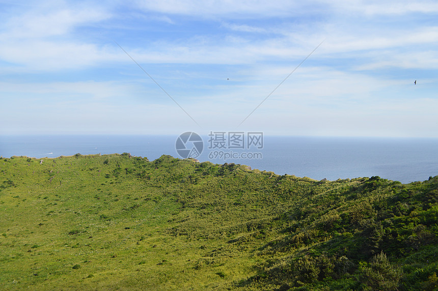 韩国城山日出峰唯美风景照片图片