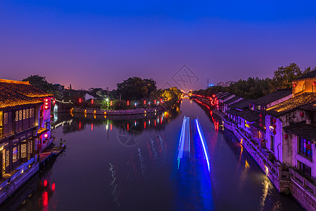 江苏夜景无锡清名桥夜景背景