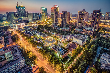 武汉城市夜景武汉天地图片