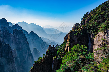 秦松黄山风光背景