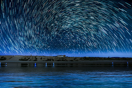 青海湖二郎剑星空图片