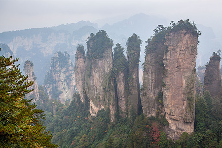 张家界山峰湖南张家界背景