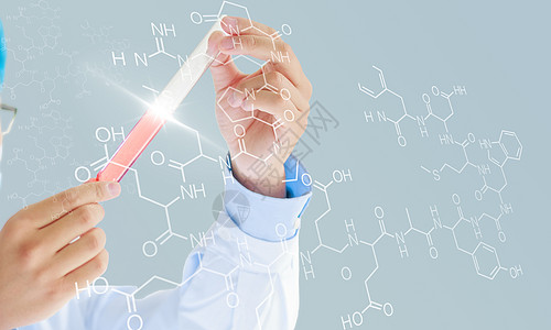 医生在做医学分子研究高清图片