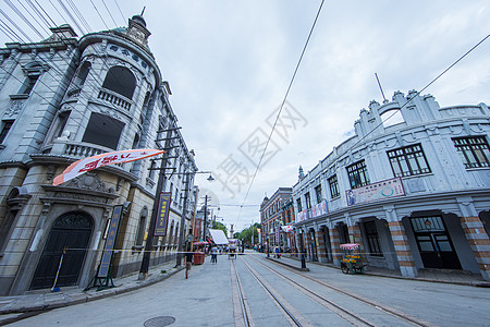 电影复古老上海影视场景老式建筑背景