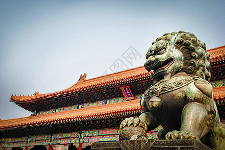 北京景点北京故宫紫禁城雕塑背景