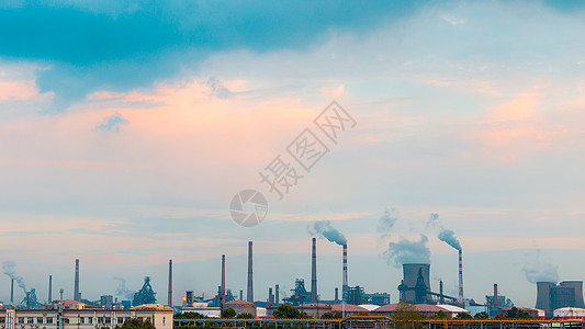 天空悬廊工厂背景美图背景