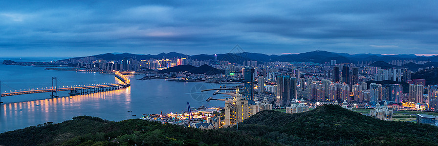 星海湾全景地标滨海湾高清图片