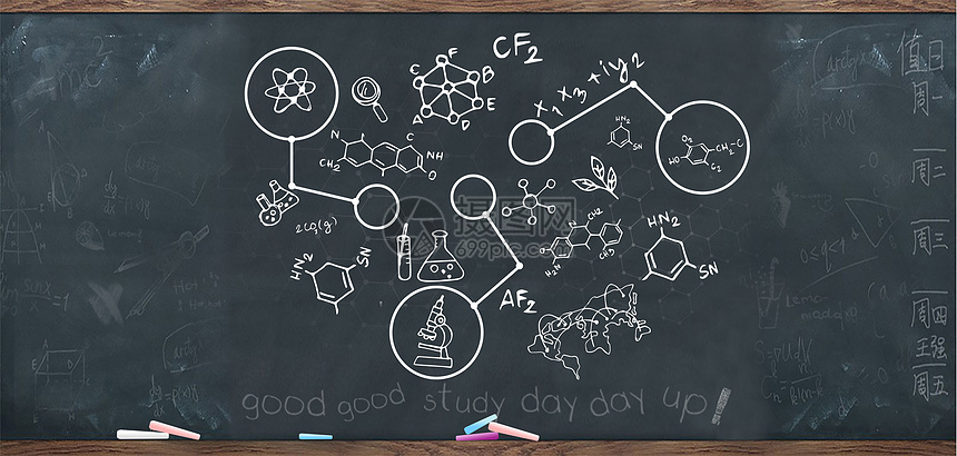 黑板分子结构化学图片素材_免费下载_jpg图片格式_VRF高清图片500656136
