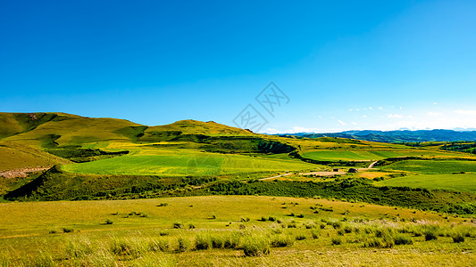 草原山坡新疆昌吉自然风光背景