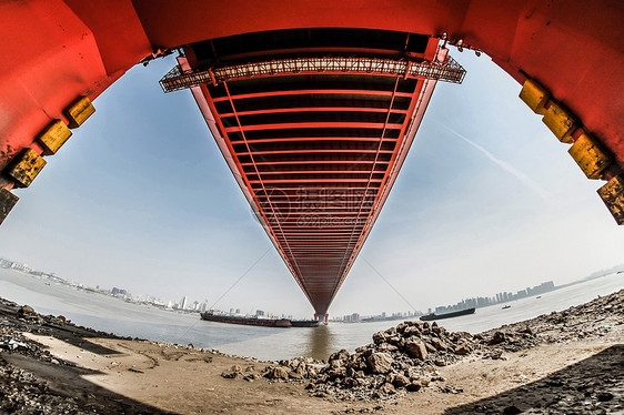红色大桥图片