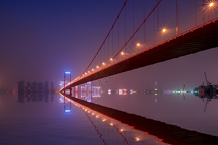 武汉城市夜景鹦鹉洲长江大桥图片