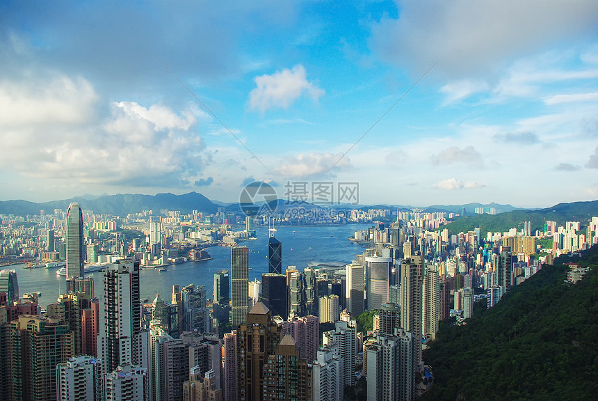 香港太平山顶风景图片