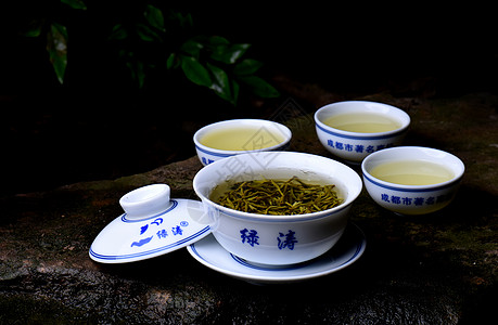 盖碗儿茶蒙顶山茶高清图片