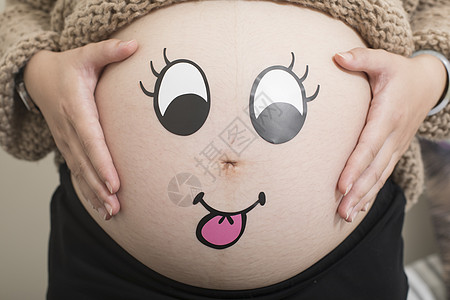 孕妇照肚子表情背景