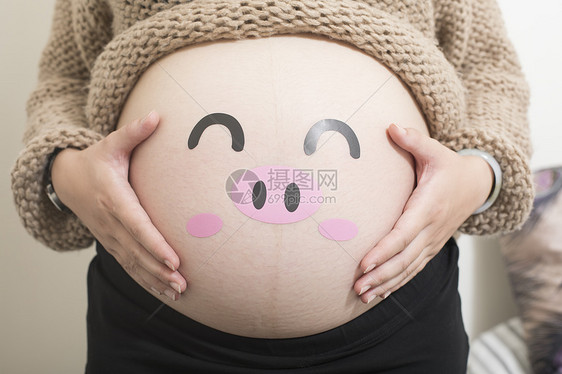 孕妇照肚子表情图片