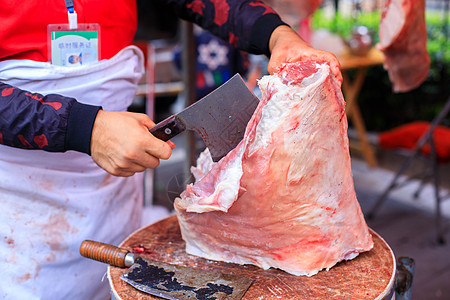 新疆美食肉串羊肠高清图片