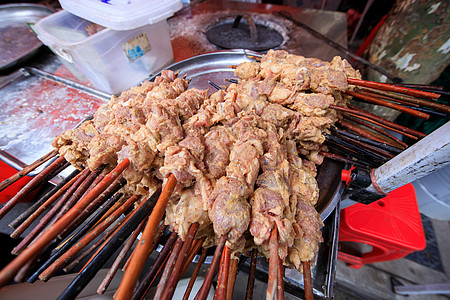新疆羊肉串新疆美食背景