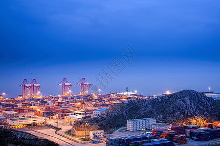 洋山港风光国际货运中心高清图片