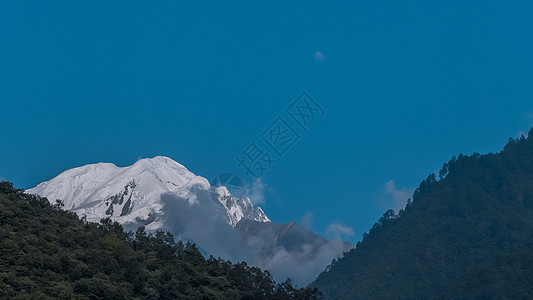 海螺沟拍的贡嘎雪山背景图片