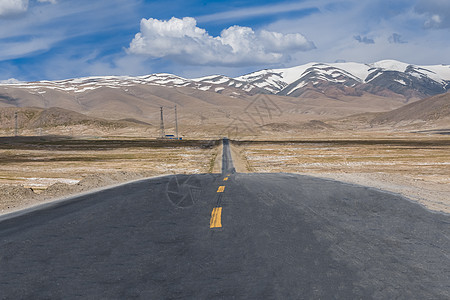 青藏公路雪山背景广告图片